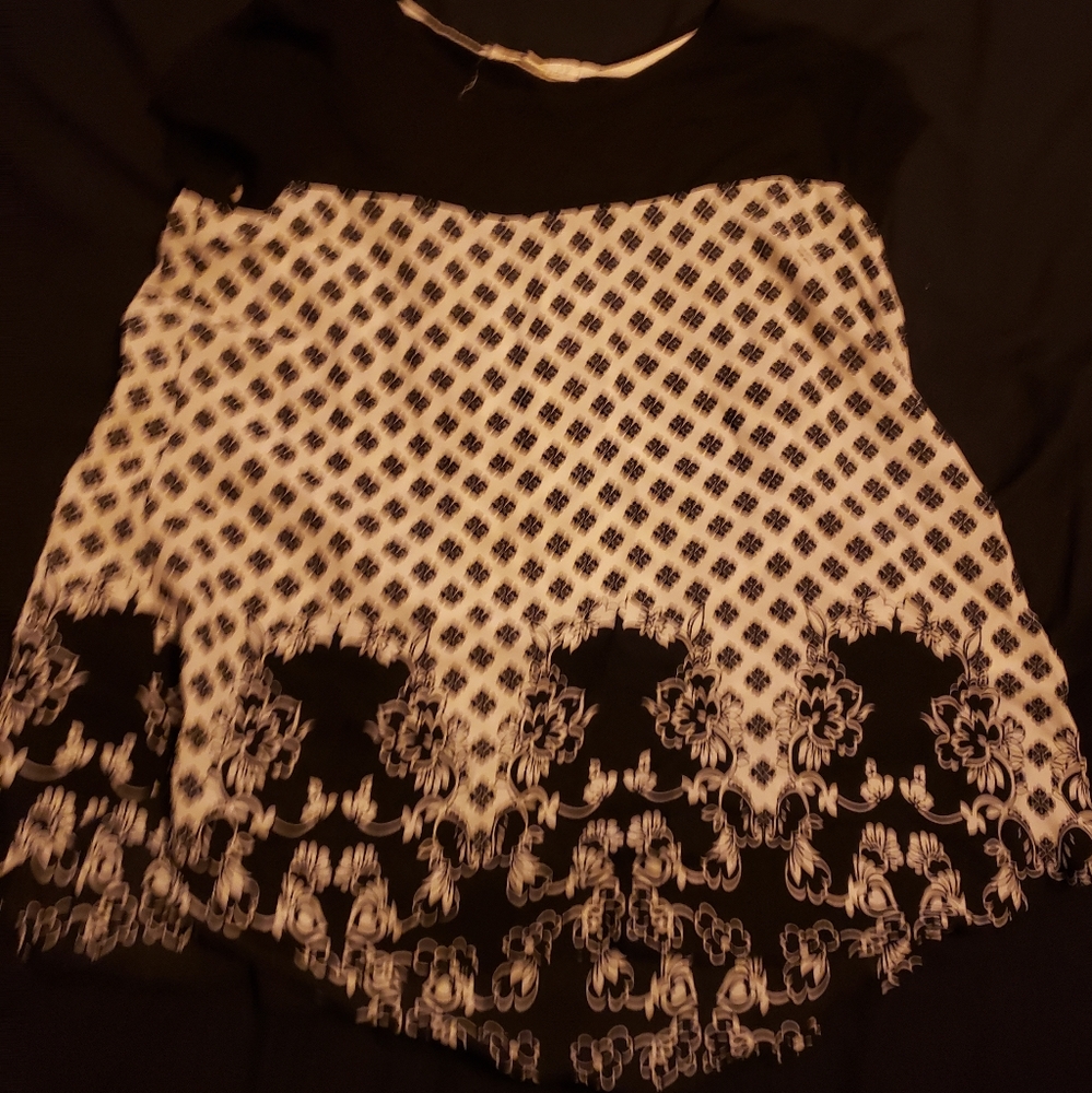 Black and white blouse